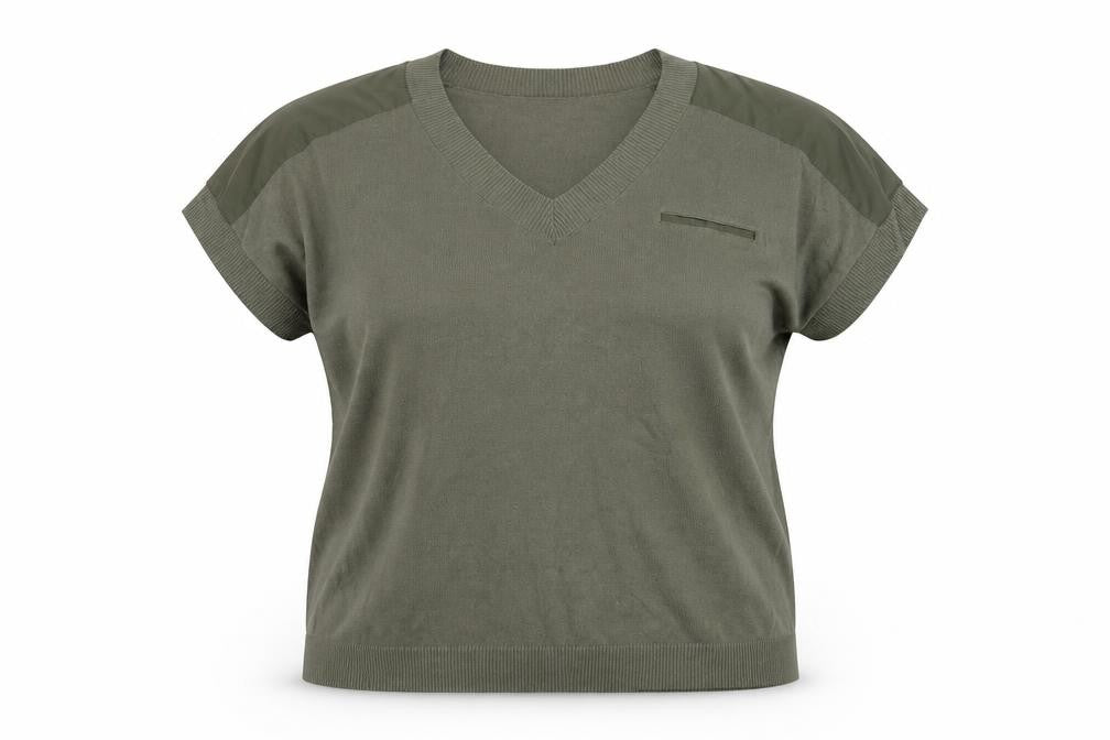 NEXT Womens Green V-Neck  Viscose Pullover Jumper Size L