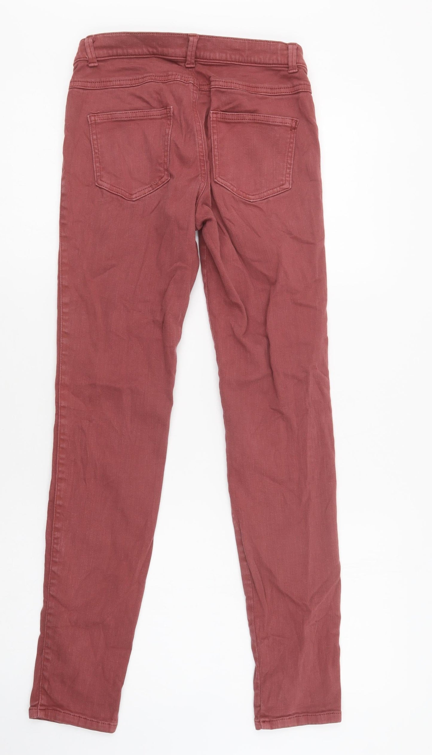 Sisley Womens Pink  Cotton Skinny Jeans Size 27 L30 in Regular Button