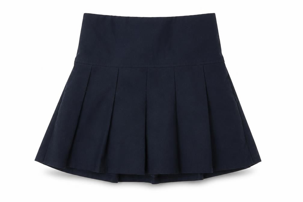 M&S Girls Blue  Polyester Pleated Skirt Size 4-5 Years  Regular  - School Wear