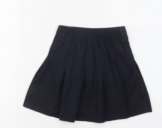 George Girls Blue  Polyester Pleated Skirt Size 3-4 Years  Regular  - School Wear
