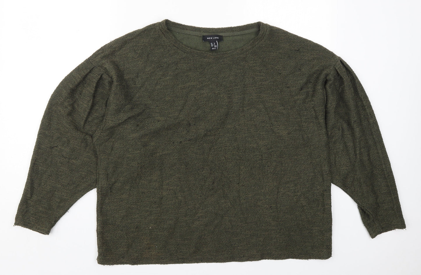 New Look Womens Green Round Neck  Polyester Pullover Jumper Size M