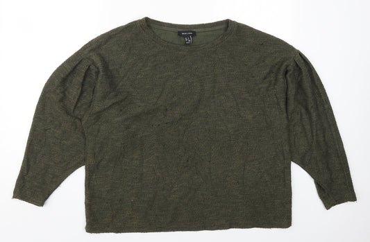 New Look Womens Green Round Neck  Polyester Pullover Jumper Size M