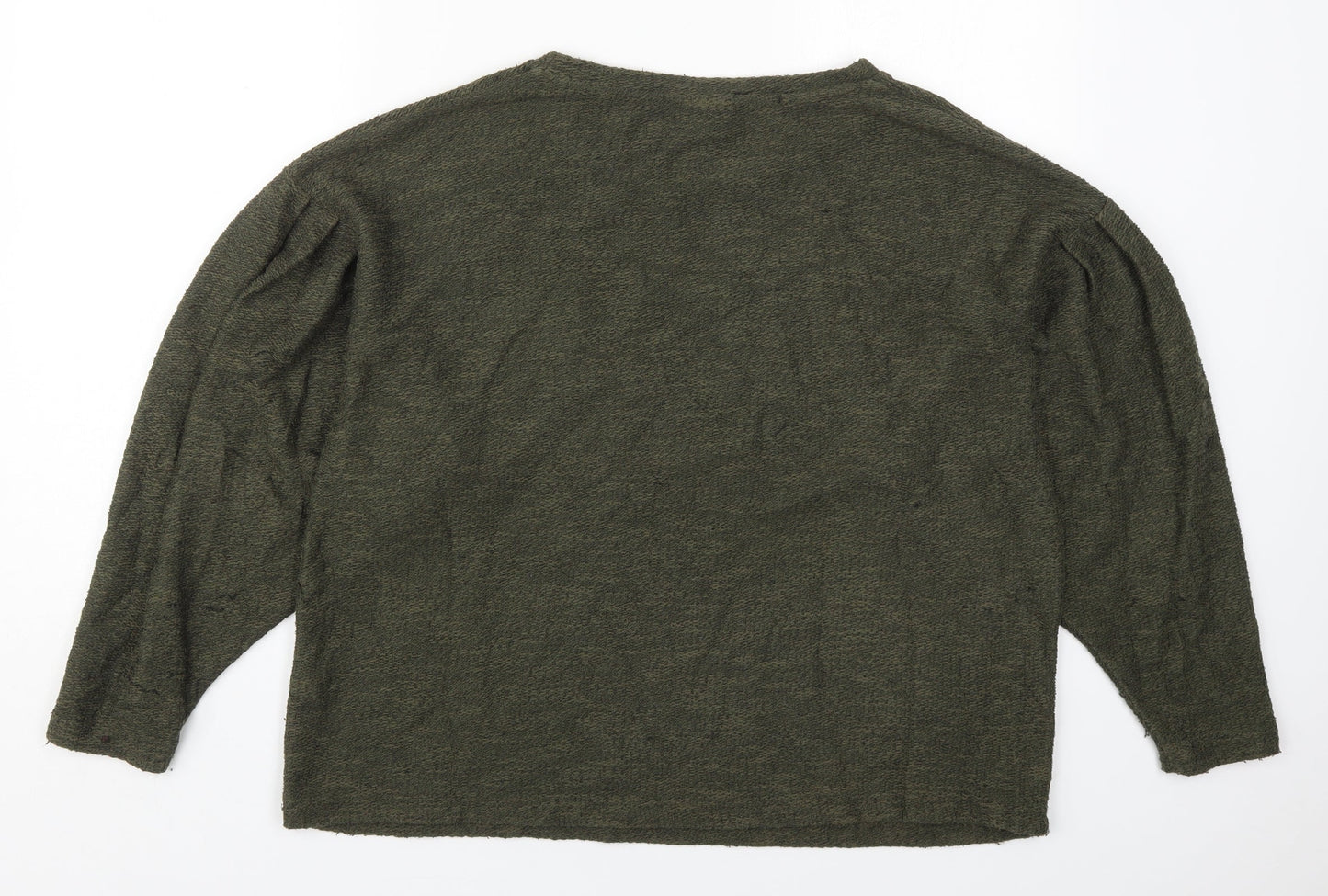 New Look Womens Green Round Neck  Polyester Pullover Jumper Size M