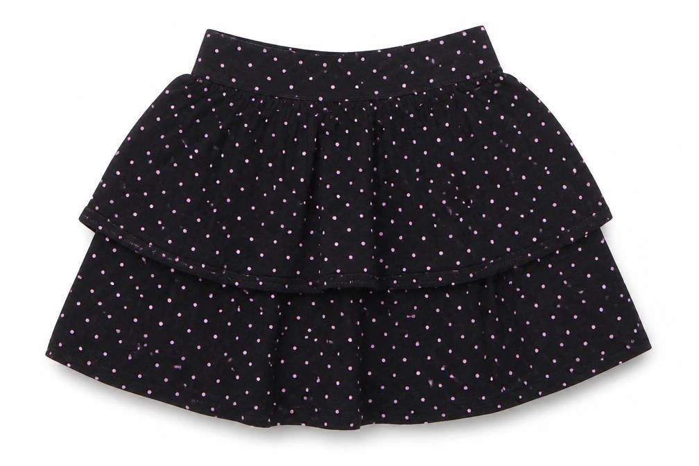 George Girls Black  Cotton A-Line Skirt Size 7 Years  Regular
