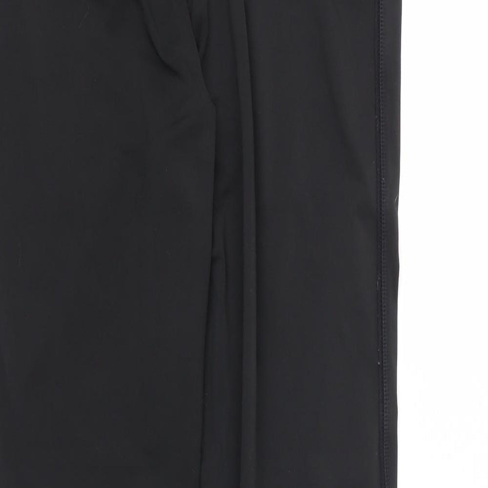 Workout Womens Black  Polyester Compression Leggings Size S L24 in Regular