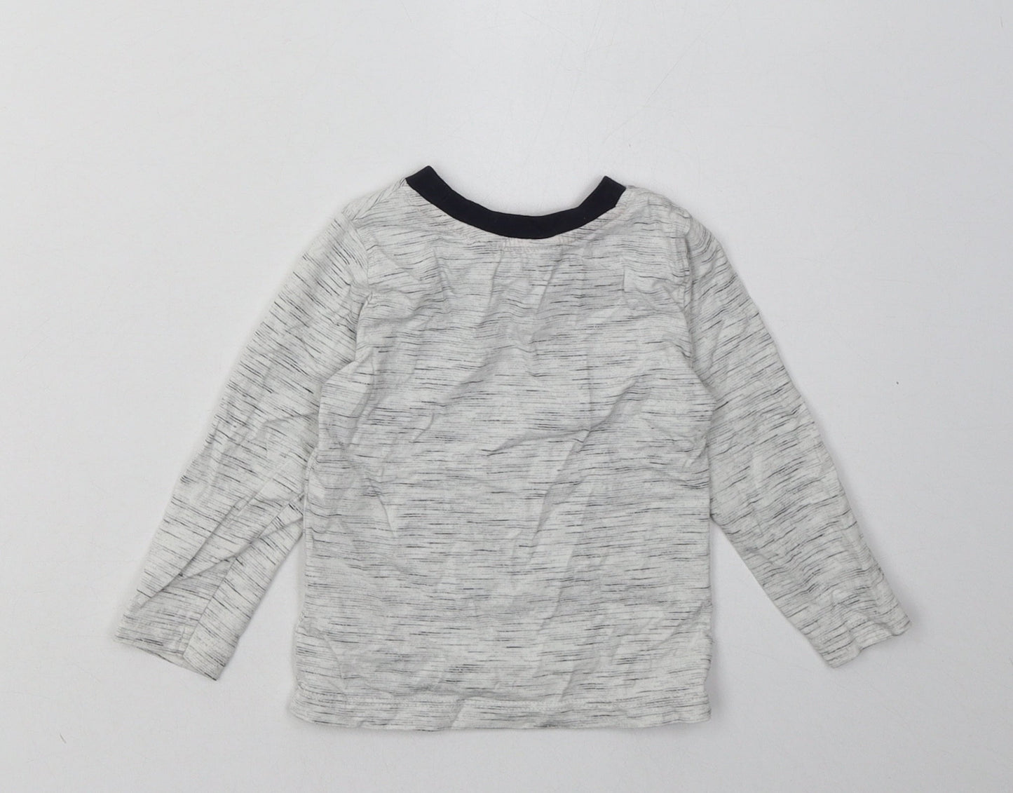 Primark Boys Grey  Cotton Basic Casual Size 12-18 Months Crew Neck Pullover - daddys superstar