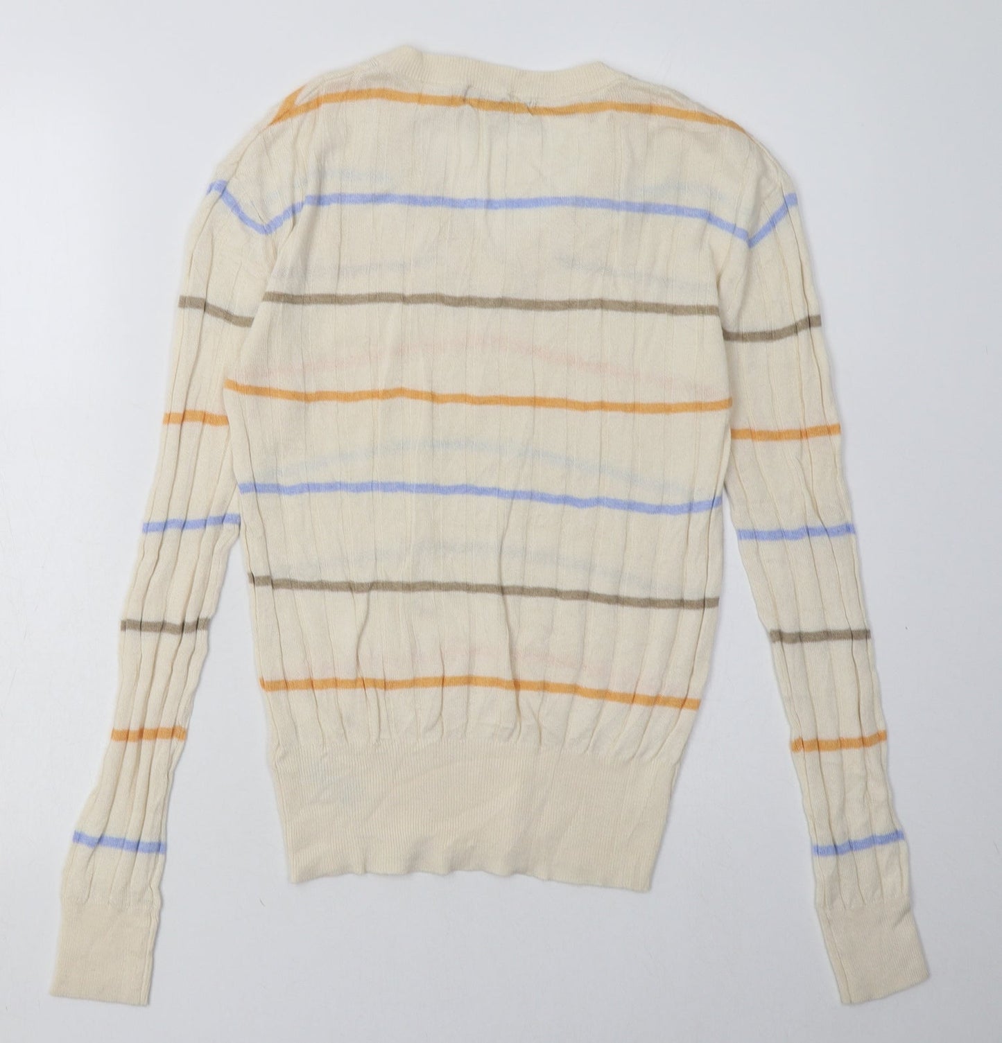 Marks and Spencer Womens Beige Striped Viscose Pullover Sweatshirt Size S  Pullover