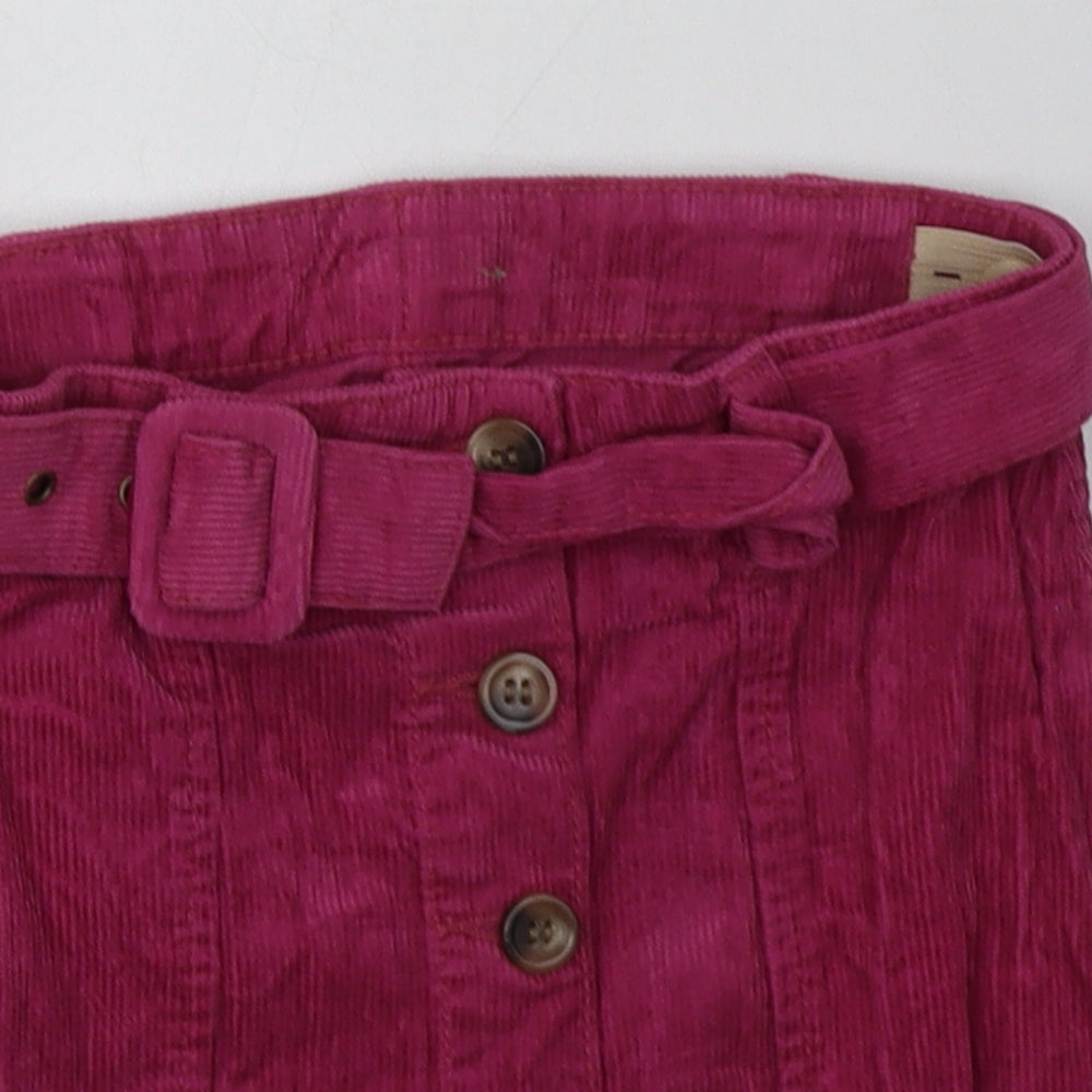 George Girls Purple  Cotton A-Line Skirt Size 6-7 Years  Regular Button