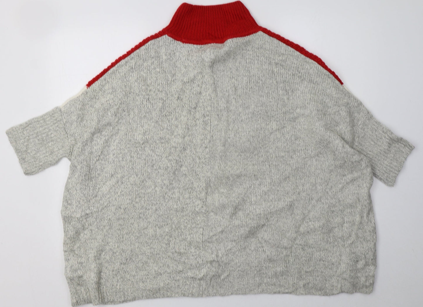 Marks and Spencer Womens Grey Striped Acrylic Pullover Sweatshirt Size S  Pullover