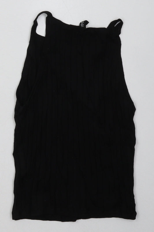 H&M Womens Black  Acrylic Cropped Tank Size XS Square Neck