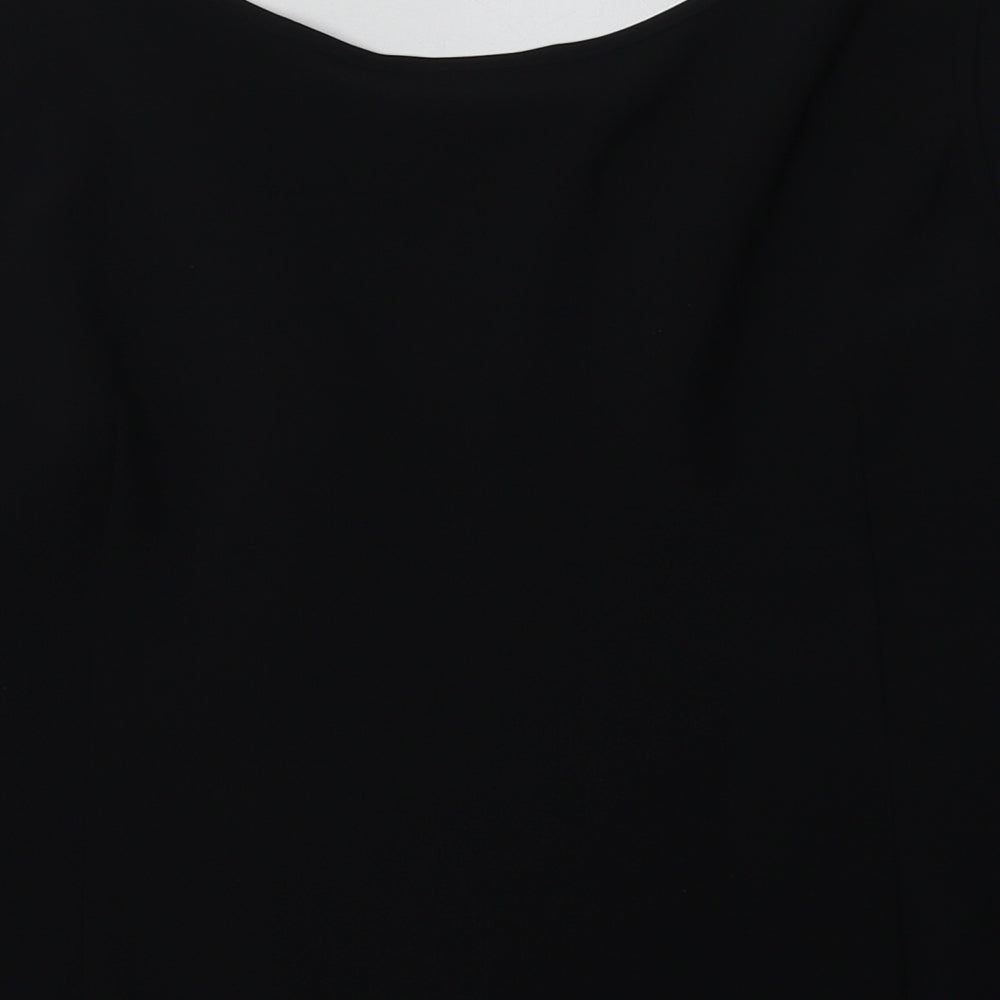 cc Womens Black  Polyester Cropped Tank Size 18 Scoop Neck
