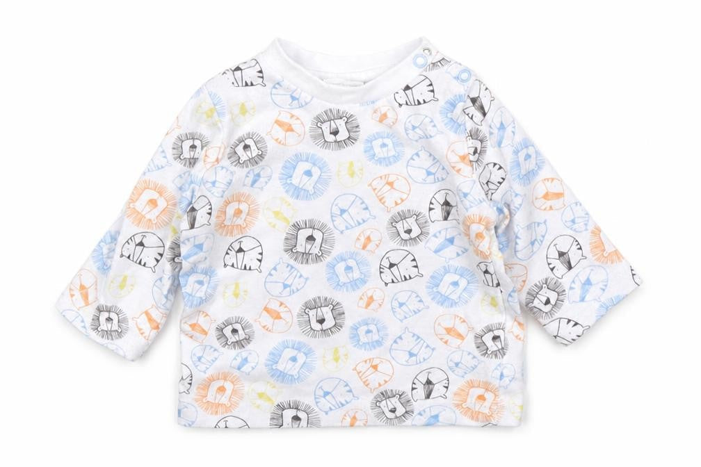 F&F Boys Multicoloured Animal Print Cotton Basic T-Shirt Size Newborn Round Neck