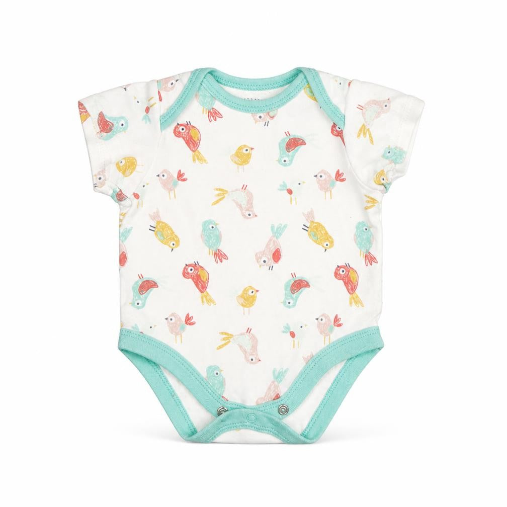 mamas & papas Baby Multicoloured Animal Print Cotton Leotard One-Piece Size Newborn
