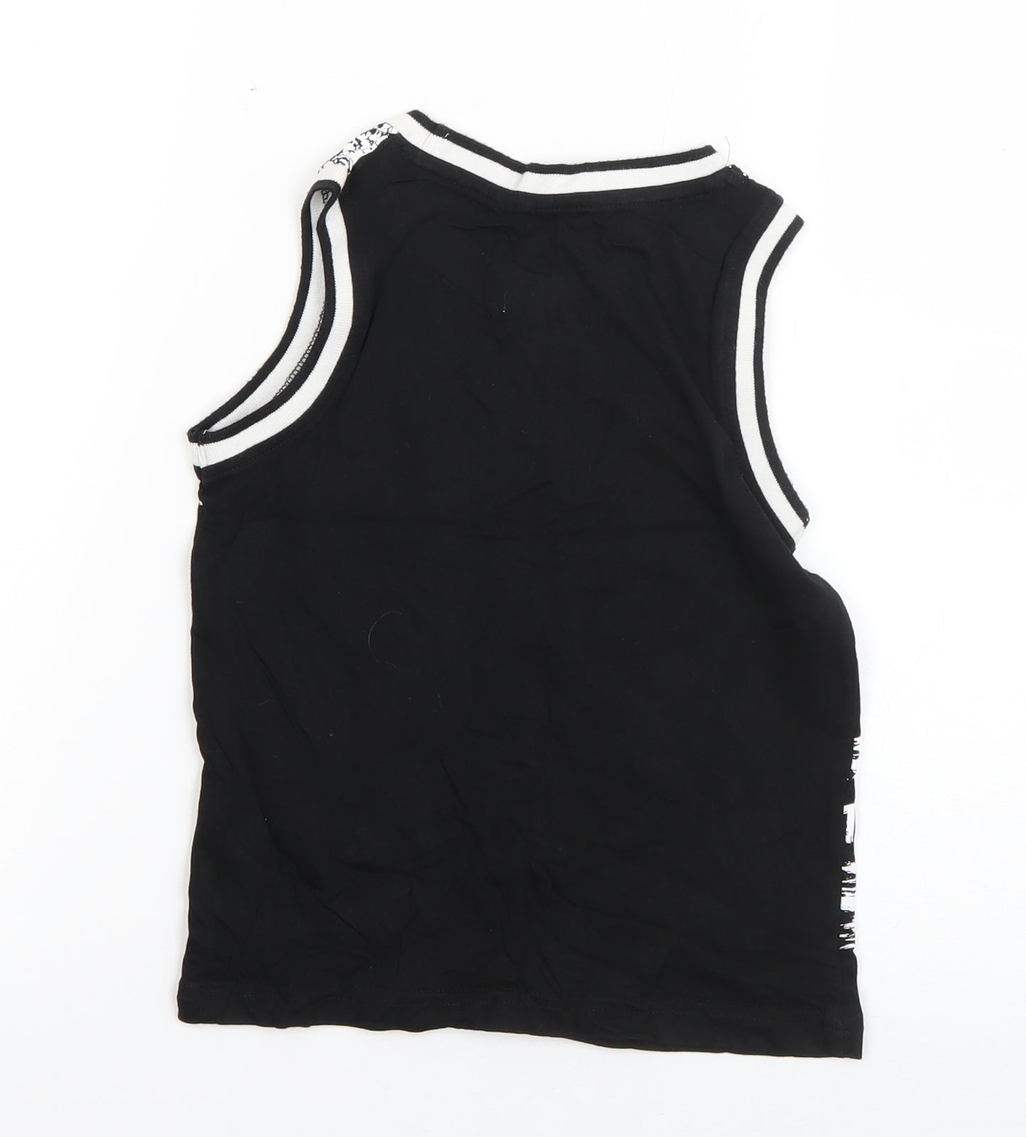 George Boys Black  Cotton Basic T-Shirt Size 4-5 Years Round Neck Pullover - State of Mind NYC