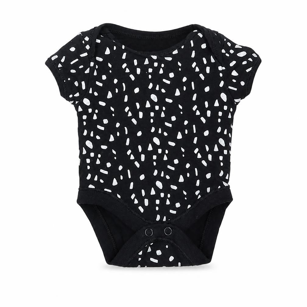 Primark Baby Black Geometric Cotton Babygrow One-Piece Size Newborn