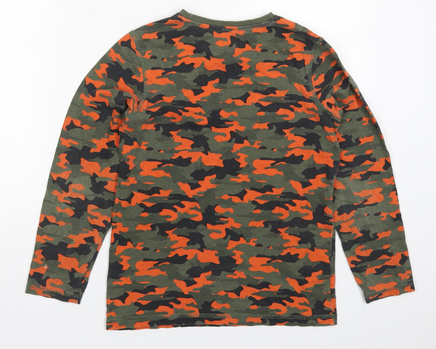 Matalan Boys Multicoloured Camouflage Cotton Basic T-Shirt Size 12 Years Crew Neck Pullover