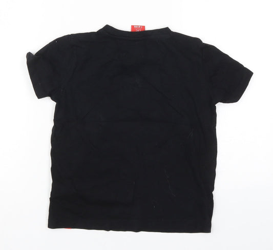 LFC Boys Black  Cotton Basic T-Shirt Size 7-8 Years Crew Neck Pullover - Champions
