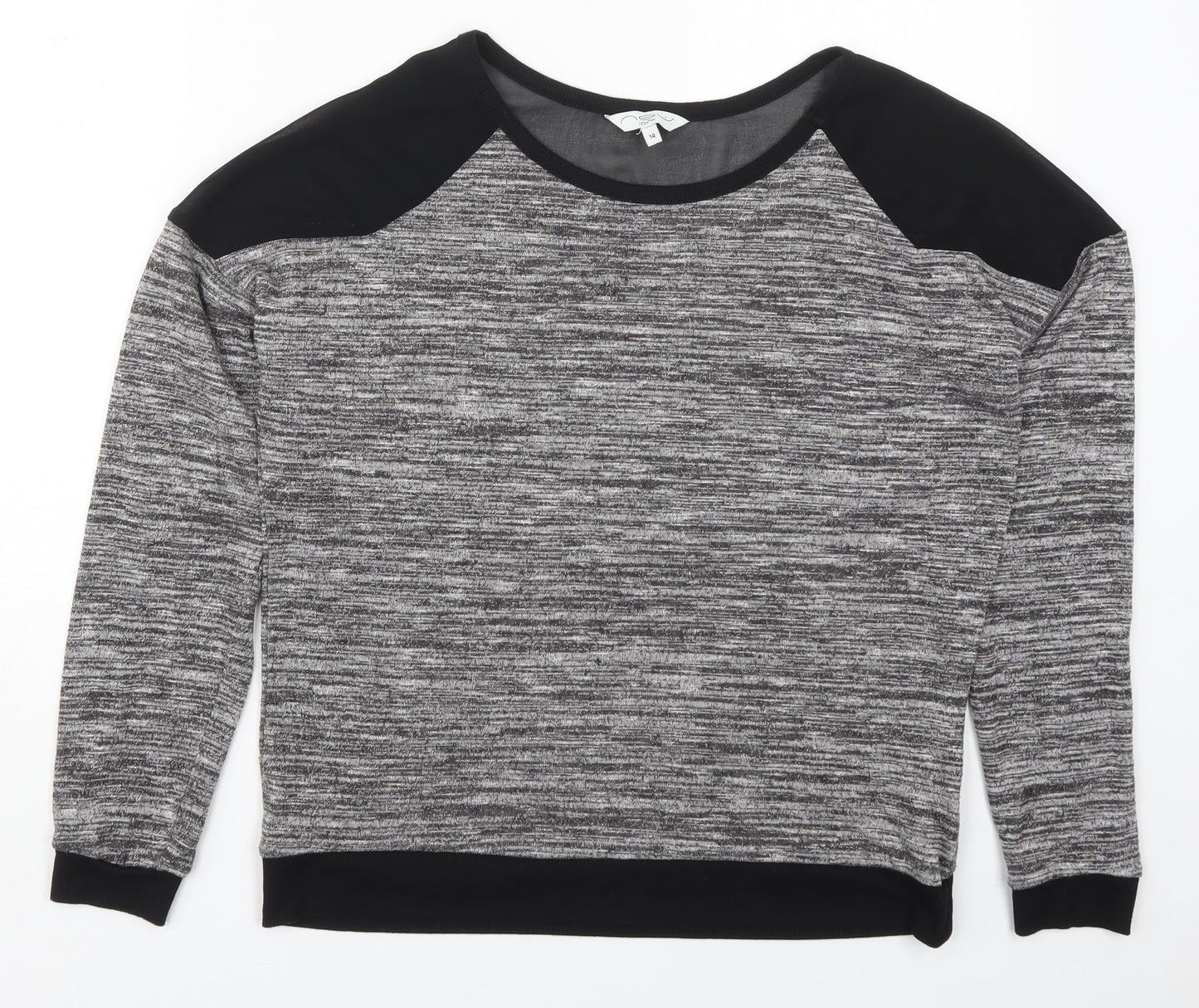NEXT Womens Grey  Viscose Pullover Sweatshirt Size 14  Pullover