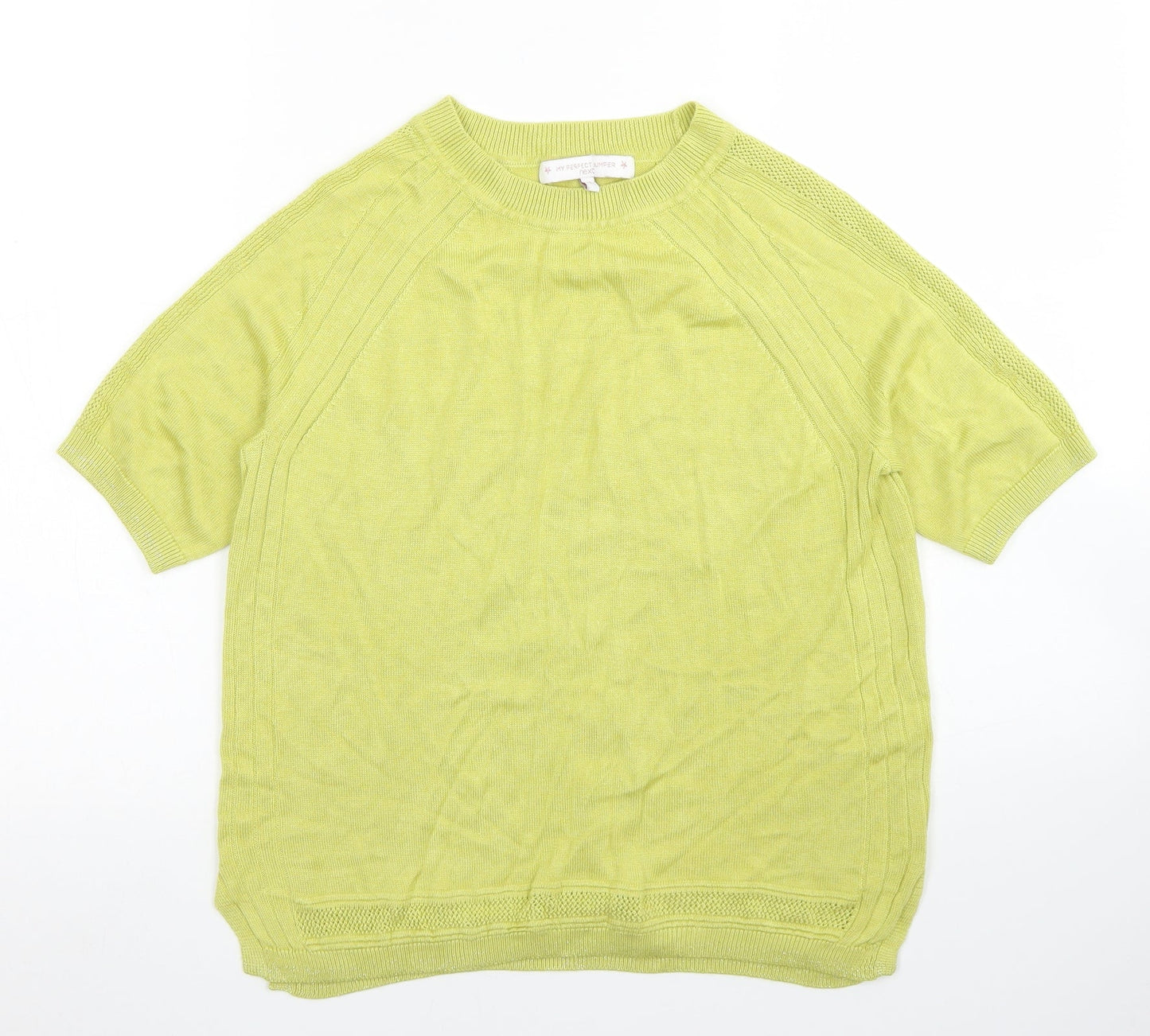 NEXT Womens Yellow Crew Neck  Viscose Pullover Jumper Size 12