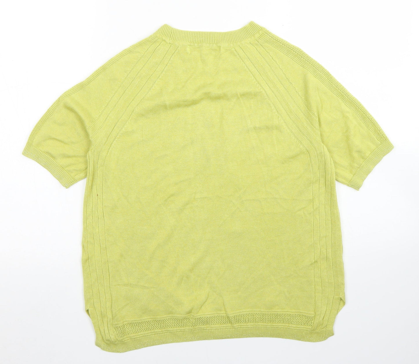 NEXT Womens Yellow Crew Neck  Viscose Pullover Jumper Size 12