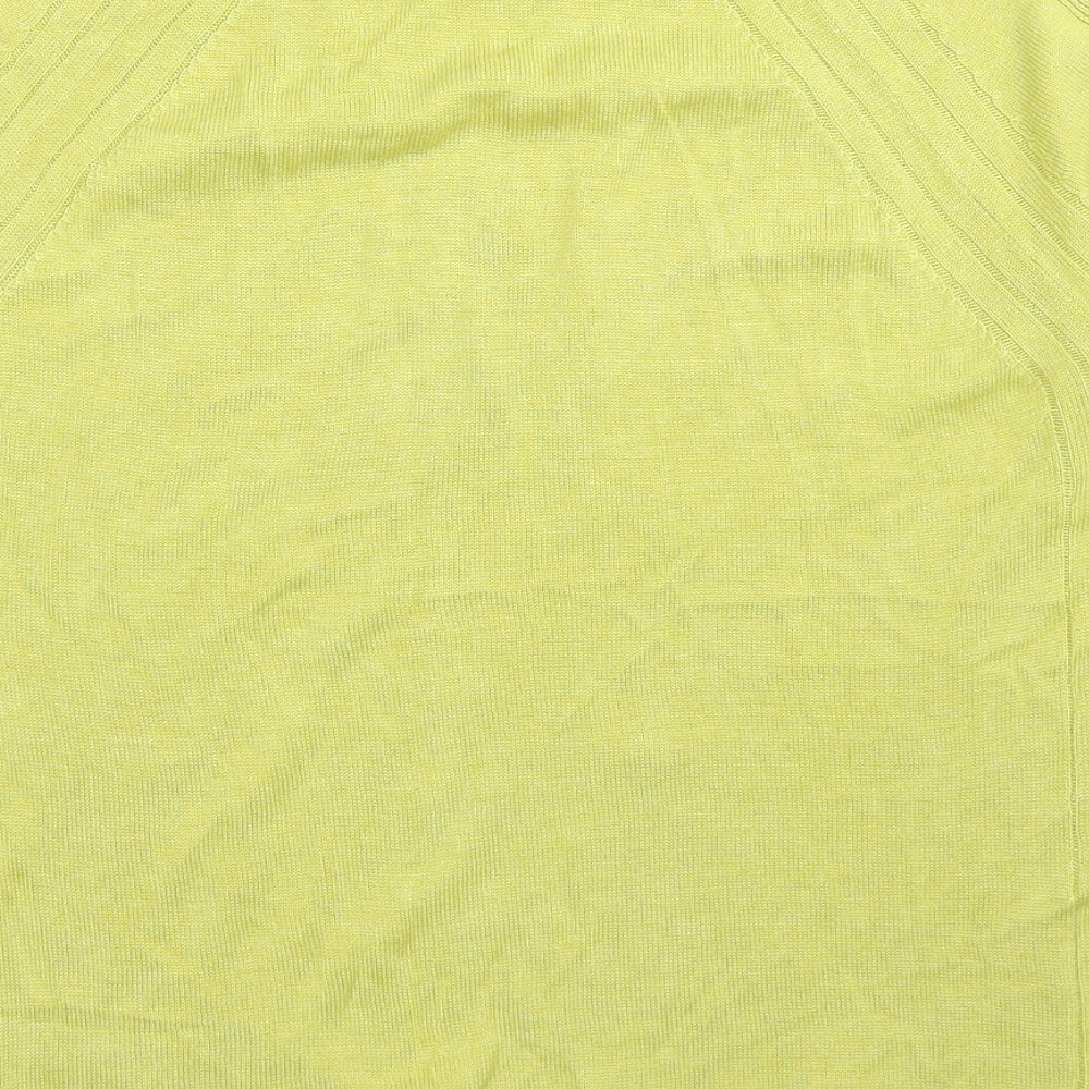 NEXT Womens Yellow Crew Neck  Viscose Pullover Jumper Size 12