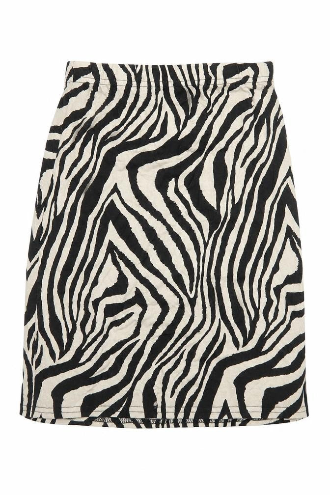 PRETTYLITTLETHING Womens Brown Animal Print Viscose A-Line Skirt Size 6
