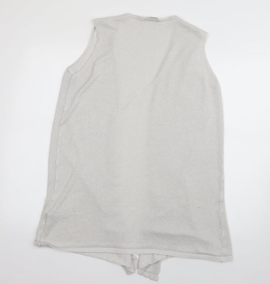 JD Williams Womens White V-Neck  Viscose Cardigan Jumper Size 16