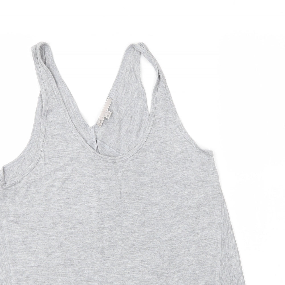 Gap Womens Grey  Viscose Basic Tank Size M V-Neck