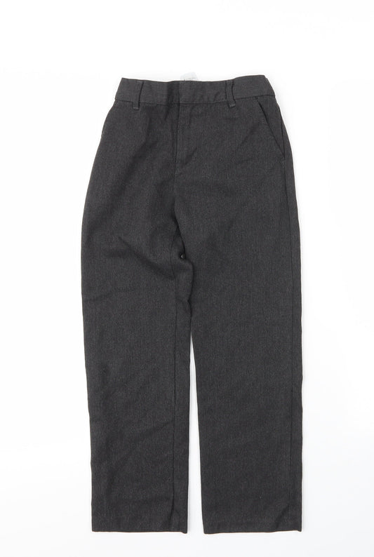 F&F Boys Grey  Viscose Capri Trousers Size 7 Years L21 in Regular Zip