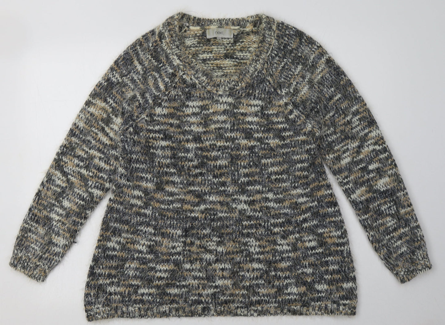 NEXT Womens Grey  Acrylic Pullover Sweatshirt Size 14  Pullover