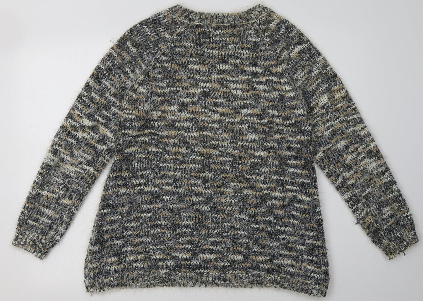 NEXT Womens Grey  Acrylic Pullover Sweatshirt Size 14  Pullover