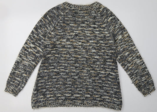 NEXT Womens Grey  Acrylic Pullover Sweatshirt Size 14  Pullover