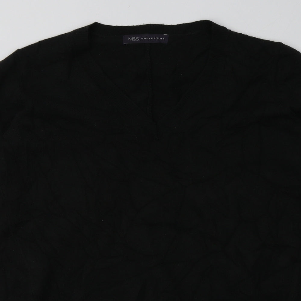 Marks and Spencer Womens Black  Acrylic Pullover Sweatshirt Size 10  Pullover