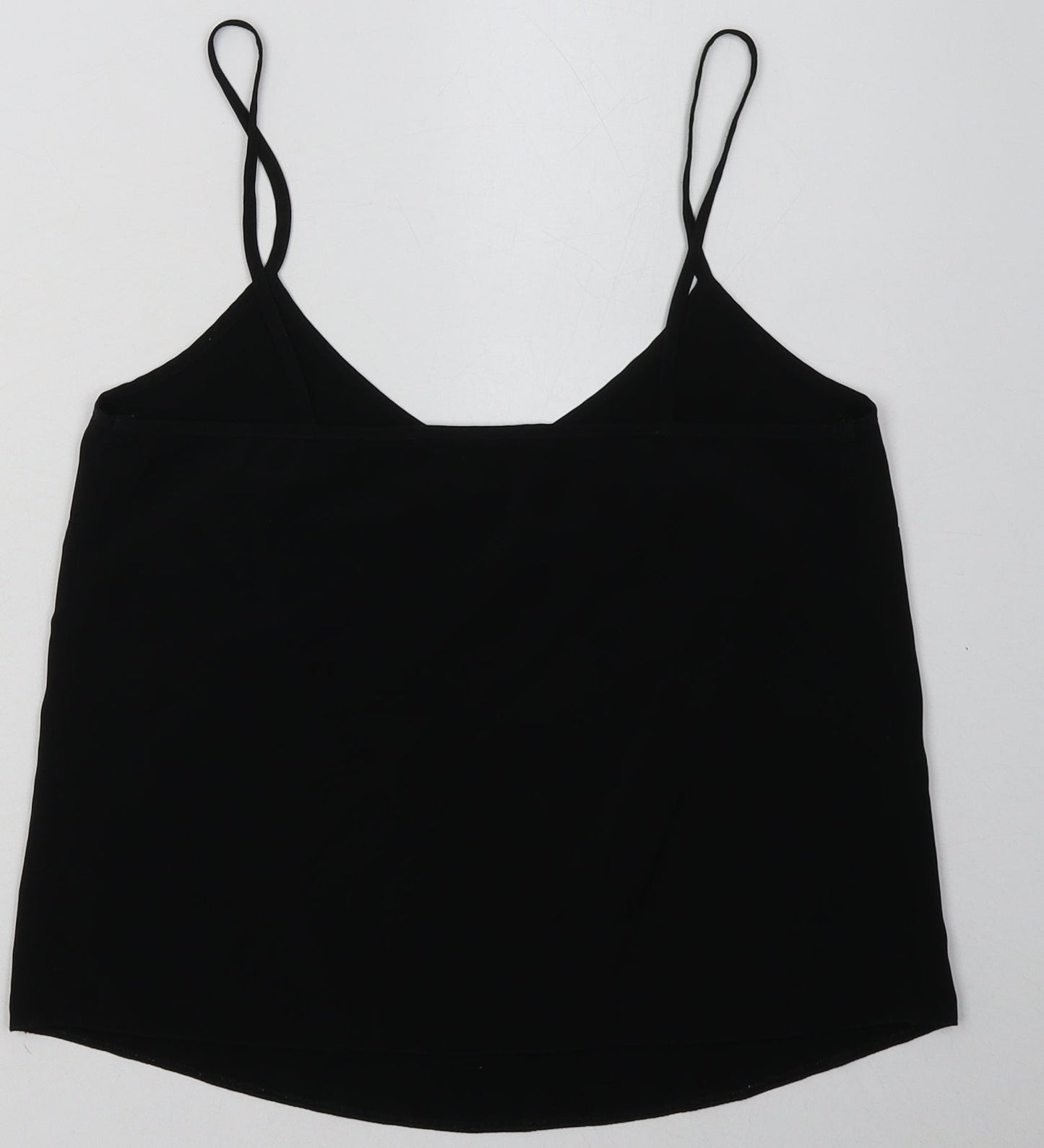 ASOS Womens Black  Polyester Cropped Tank Size 8 V-Neck