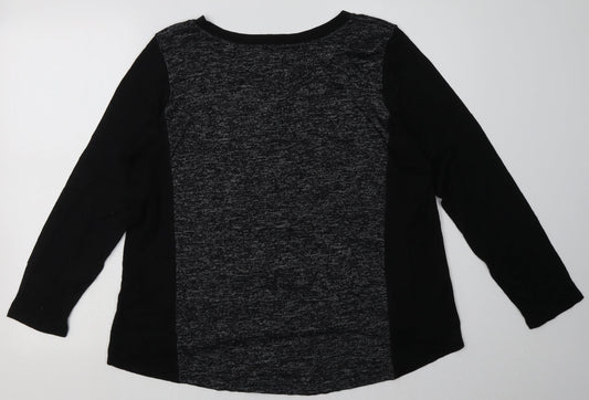 dante malan Womens Grey  Viscose Pullover Sweatshirt Size L  Pullover