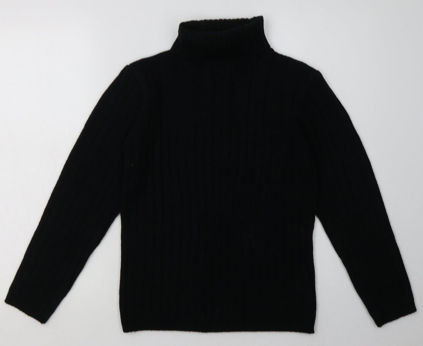 Preworn Womens Black  Acrylic Pullover Sweatshirt Size 12  Pullover