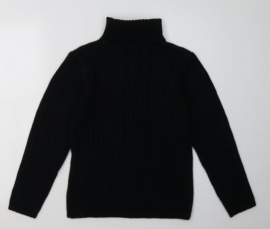 Preworn Womens Black  Acrylic Pullover Sweatshirt Size 12  Pullover