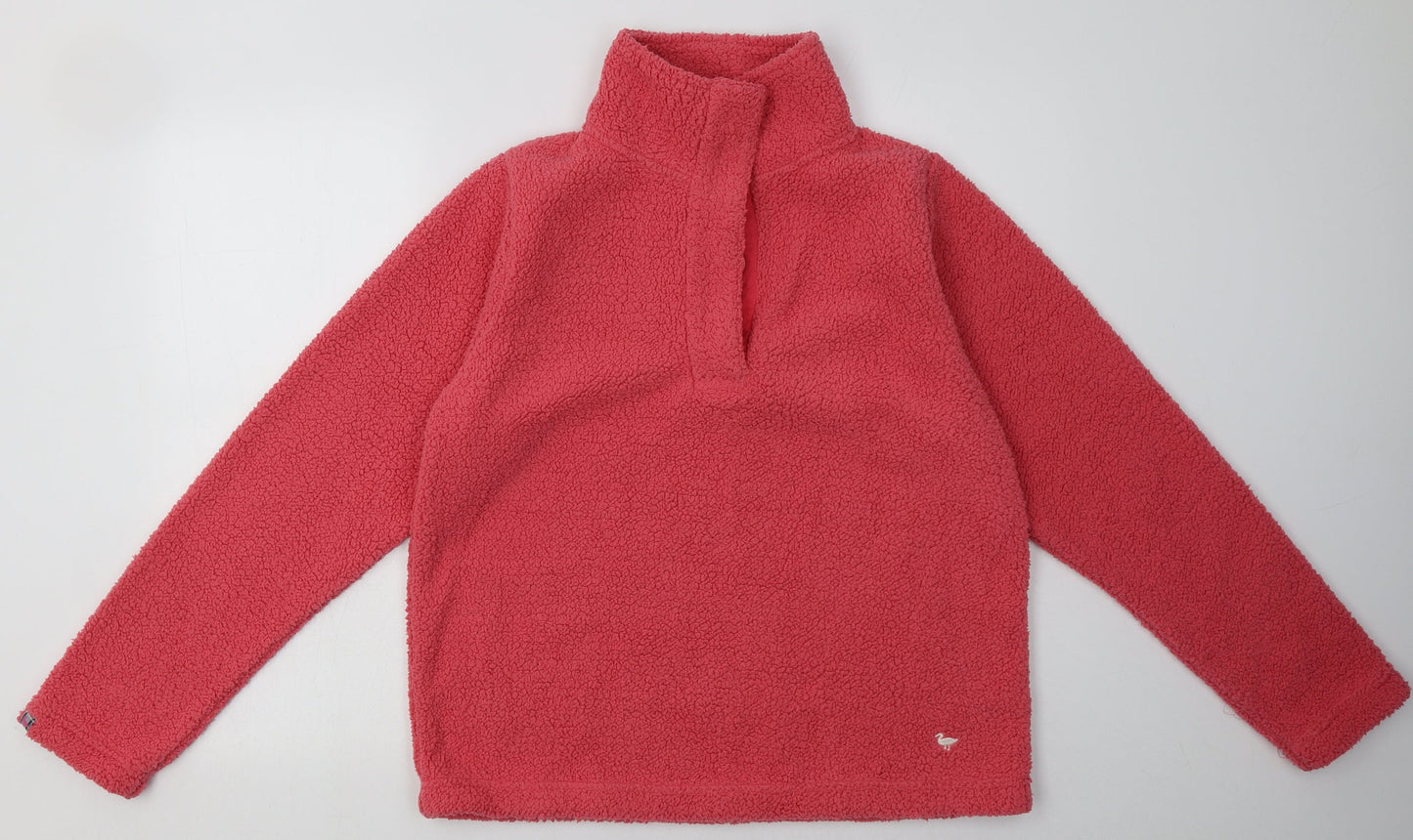 EWM Womens Pink  Polyester Pullover Sweatshirt Size M  Button