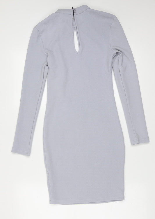 AX Paris Womens Blue  Polyester Mini  Size 8  Round Neck