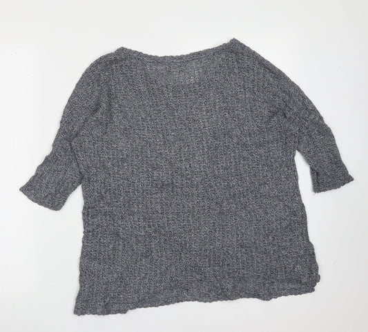 Zara Womens Blue Round Neck  Polyester Pullover Jumper Size S