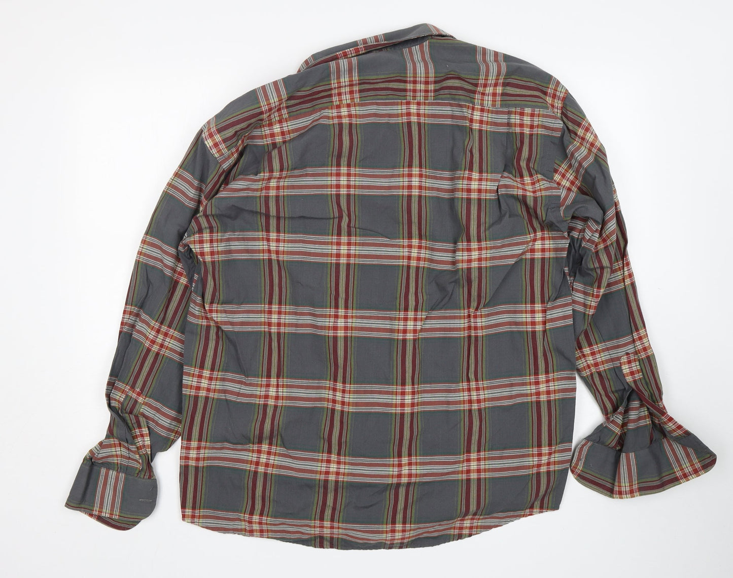 Cuba Collection  Mens Multicoloured Plaid   Button-Up Size S Collared