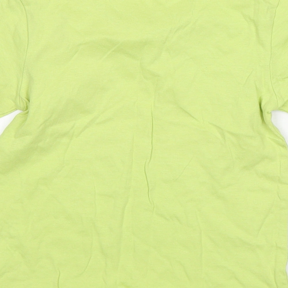 Matalan Boys Green  Cotton Basic T-Shirt Size 2-3 Years Round Neck