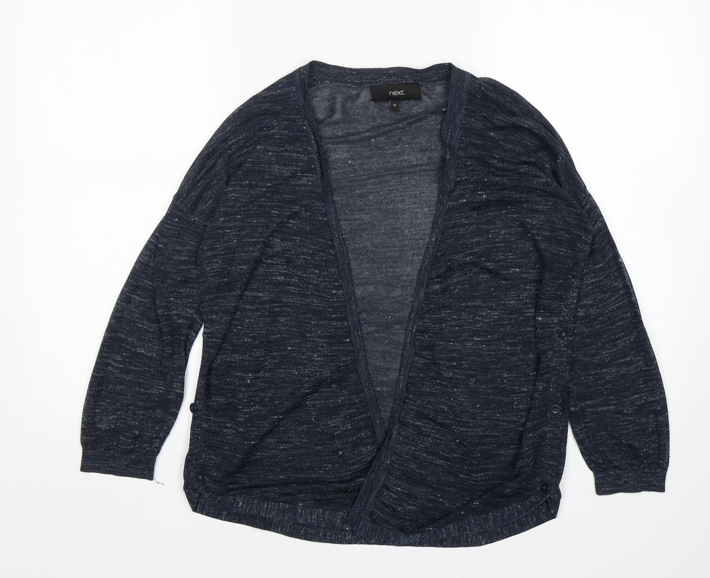 NEXT Womens Blue V-Neck  Acrylic Cardigan Jumper Size 10