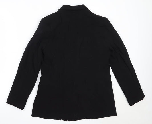 Papaya Womens Black  Viscose Jacket Blazer Size 10