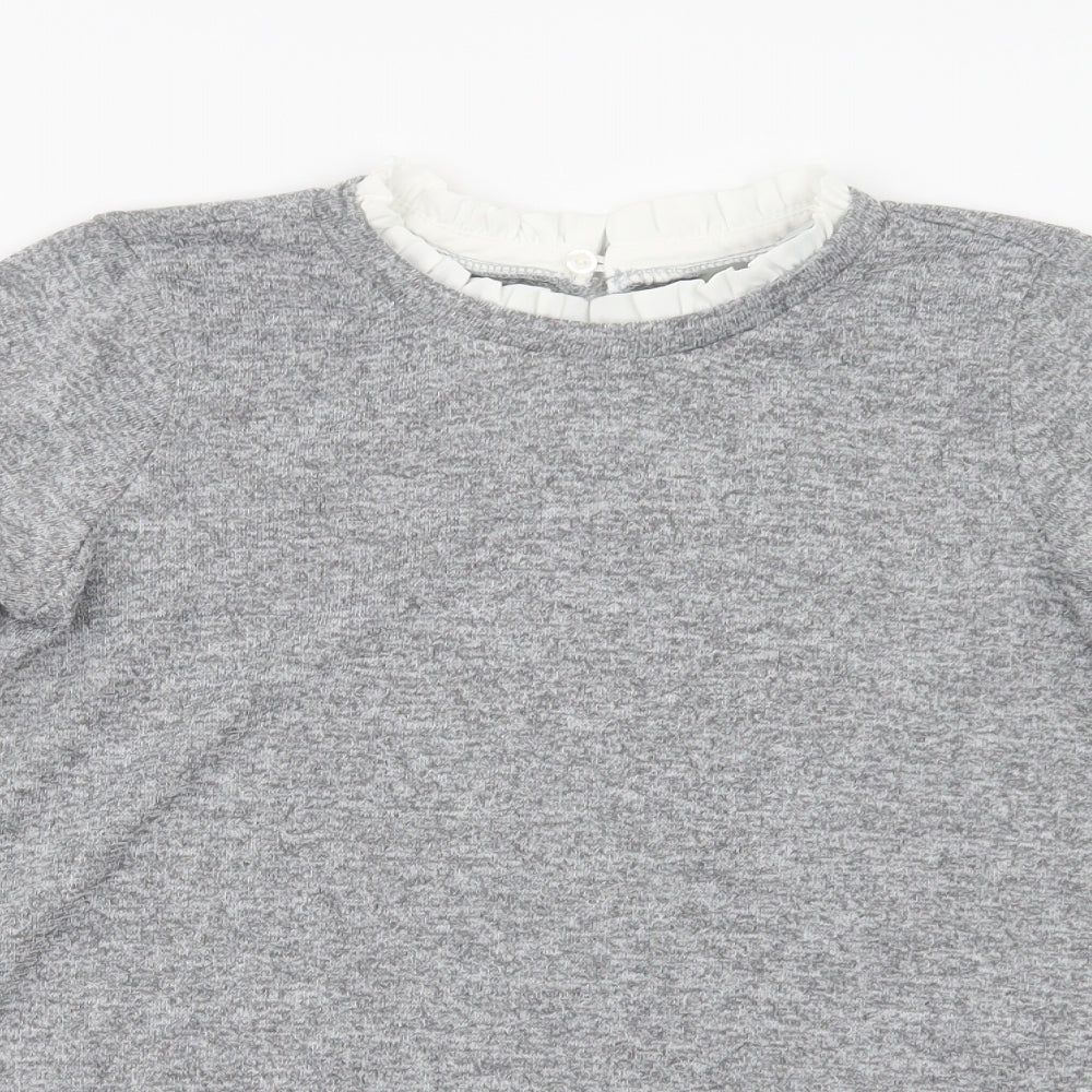 Dorothy Perkins Womens Grey Collared  Polyester Pullover Jumper Size 6