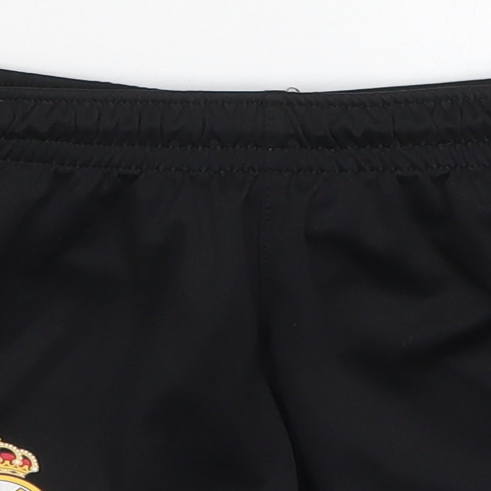 Preworn Boys Black  Polyester Sweat Shorts Size 4 Years  Regular  - Real Madrid