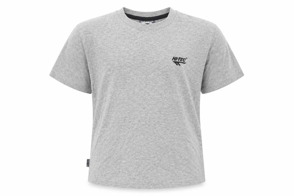 Hi Tec Boys Grey  Cotton Basic T-Shirt Size 5-6 Years Crew Neck Pullover