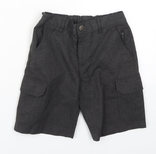 ext Boys Grey  Polyester Bermuda Shorts Size 6 Years  Regular