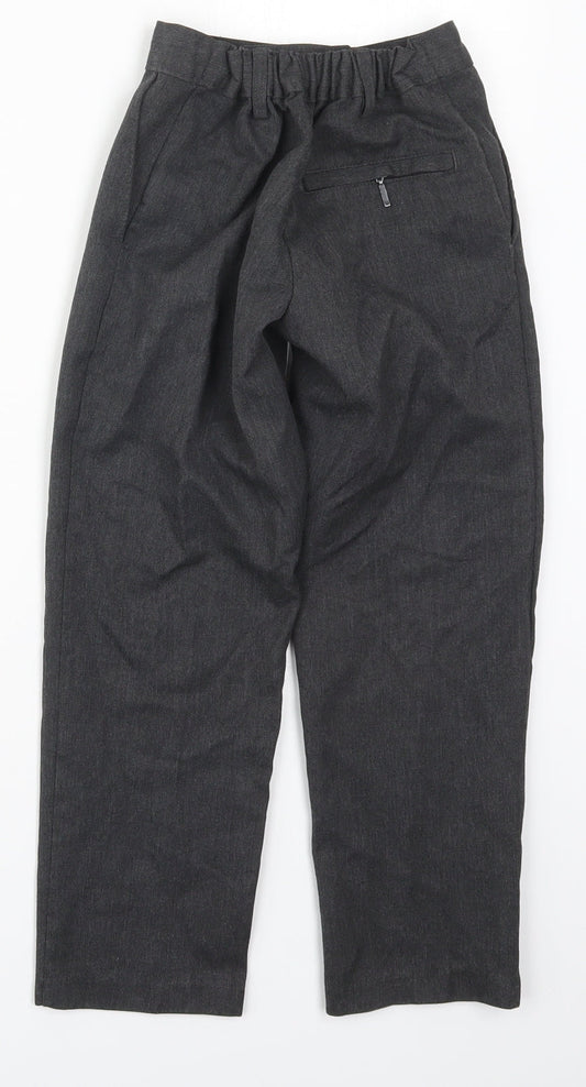 Marks and Spencer Boys Grey  Polyester Dress Pants Trousers Size 6-7 Years  Regular Hook & Eye