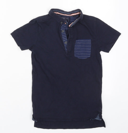 NEXT Boys Blue  Cotton Basic Polo Size 6 Years Collared Pullover